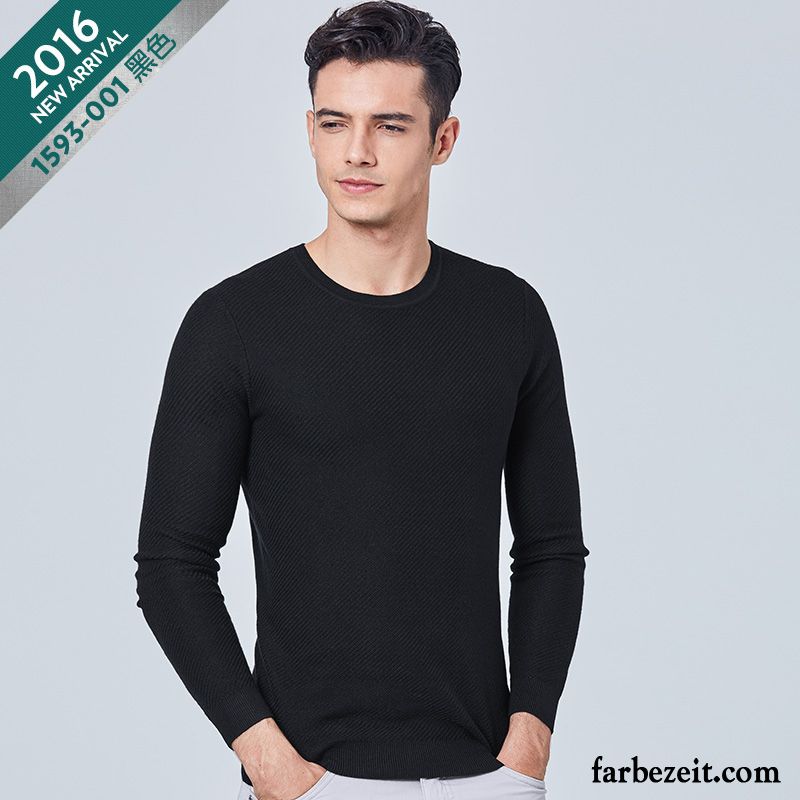 Herren Strick Cardigan Neue Pullover Rein Herbst Dünn Rundhals Wolf Kaufen