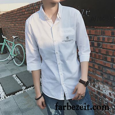 Herrenhemden Kurzarm Günstig Schüler Jugend Sommer Herren Trend Hemd Hemden Hülse Grau Schlank Freizeit Kaufen