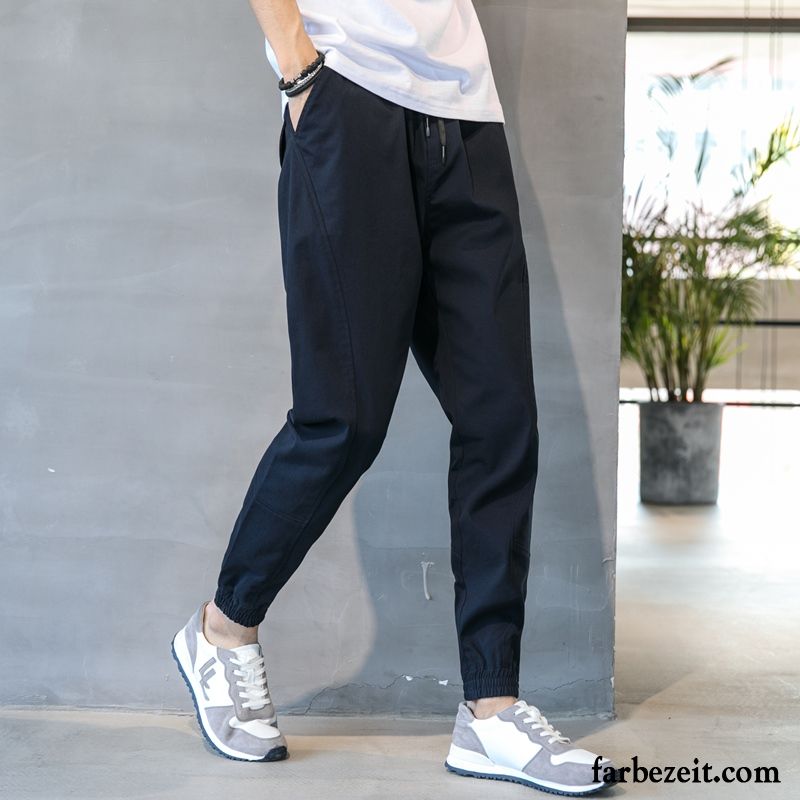 Herrenhose Weiß Günstig Tether Herren Schlank Grau Harlan Herbst Elastisch Sport Gerade Lose Freizeit Trend Billig