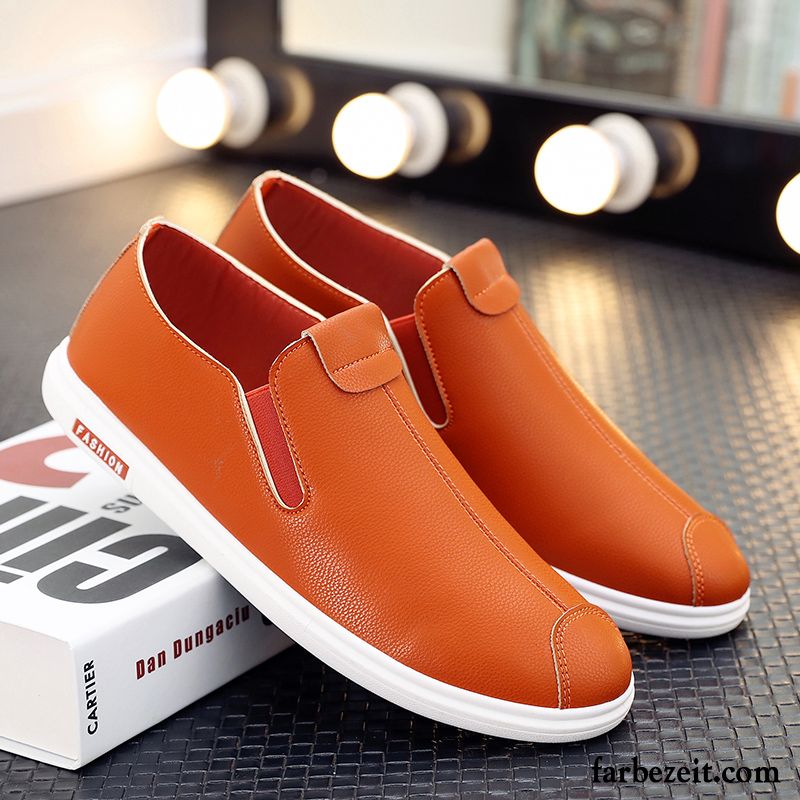 Herrenschuhe Klettverschluss Neue Feder Casual Herren Skaterschuhe England Faul Slip-on Trend