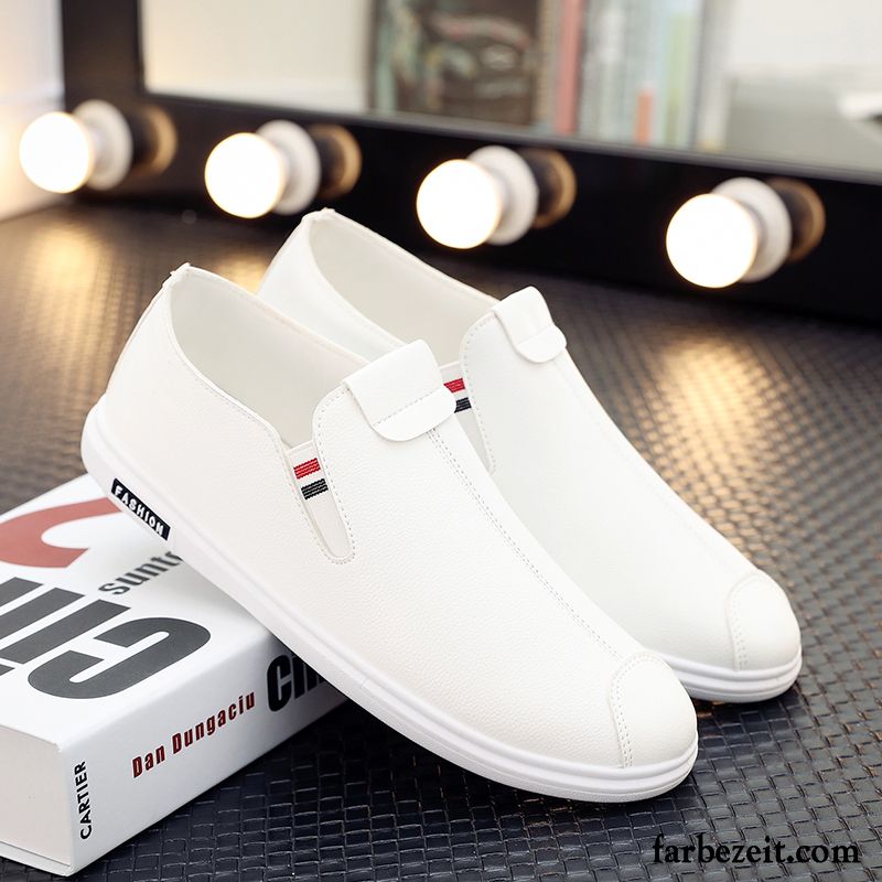 Herrenschuhe Klettverschluss Neue Feder Casual Herren Skaterschuhe England Faul Slip-on Trend