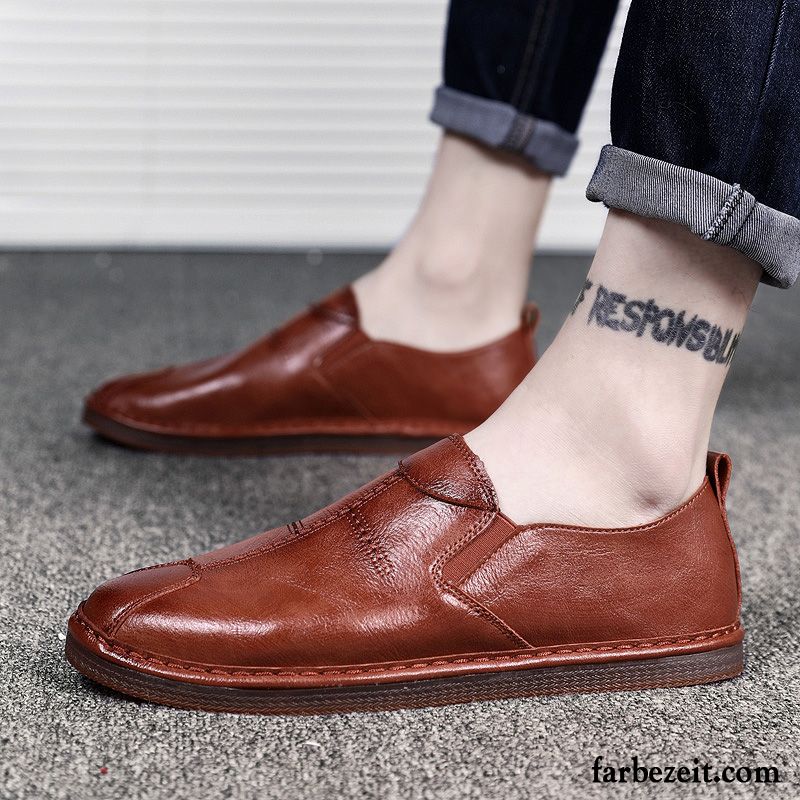 Herrenschuhe Untergrößen Allgleiches Herren Trend Grün Sommer Casual Schuhe Skaterschuhe England Schüler Lederschue Günstig