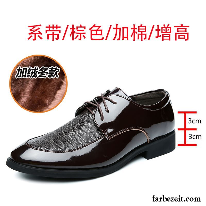 Herrenschuhe Wildleder Braun Herren Plus Samt Baumwolle Schuhe Lederschue Thermische Geschäft Neue Winter Trend Casual Schwarz