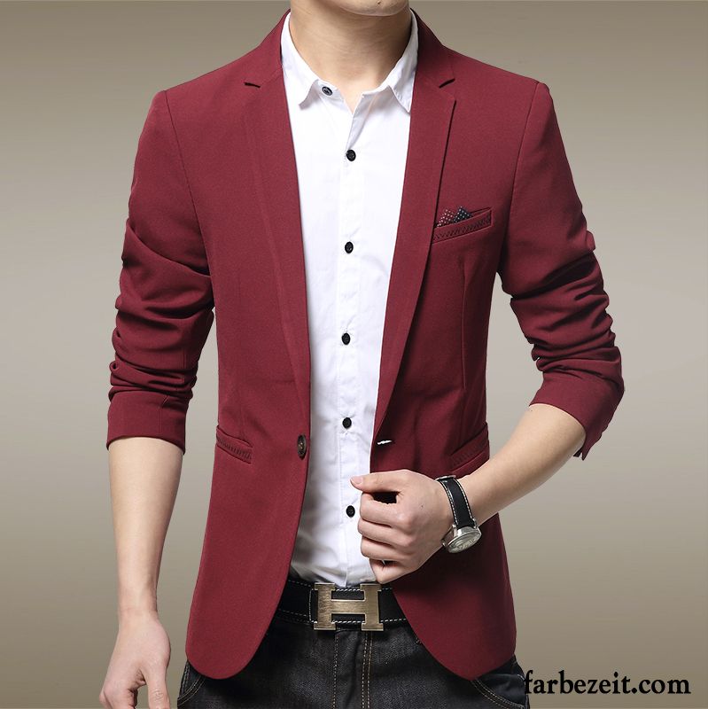 Hochzeitsblazer Herren Sommer England Kostüm Anzüg Schlank Blazer Freizeit Trend Herbst Jugend Überzieher Kaufen