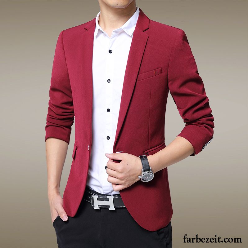 Hochzeitsblazer Herren Sommer England Kostüm Anzüg Schlank Blazer Freizeit Trend Herbst Jugend Überzieher Kaufen