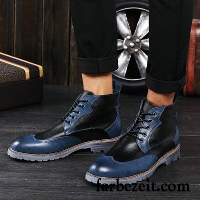 Hohe Lederstiefel Herren Schuhe Hohe Kurze Retro Feder England Martin Stiehlt Lederschue Erhöht Verkaufen