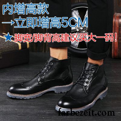 Hohe Lederstiefel Herren Schuhe Hohe Kurze Retro Feder England Martin Stiehlt Lederschue Erhöht Verkaufen