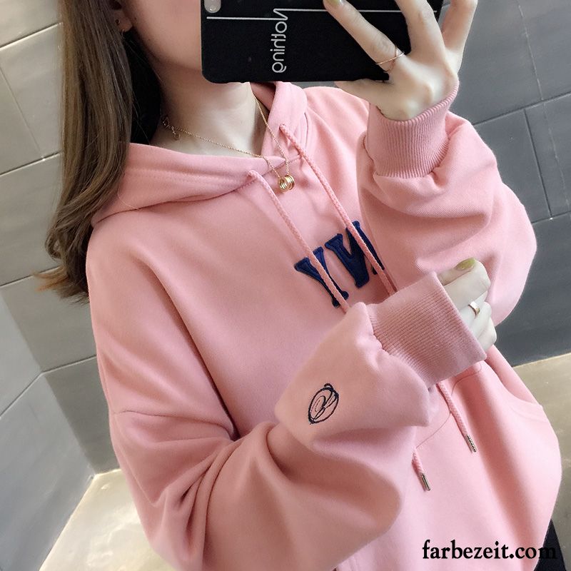 Hoodie Damen Dünn Mit Kapuze Lose Hoodies Herbst Trend Grün