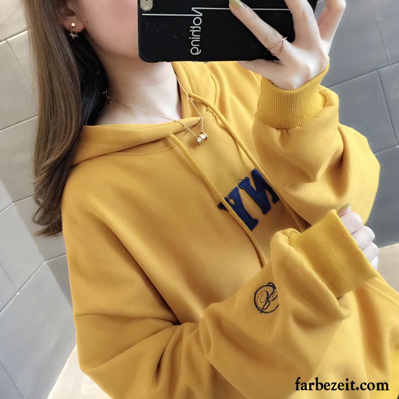 Hoodie Damen Dünn Mit Kapuze Lose Hoodies Herbst Trend Grün