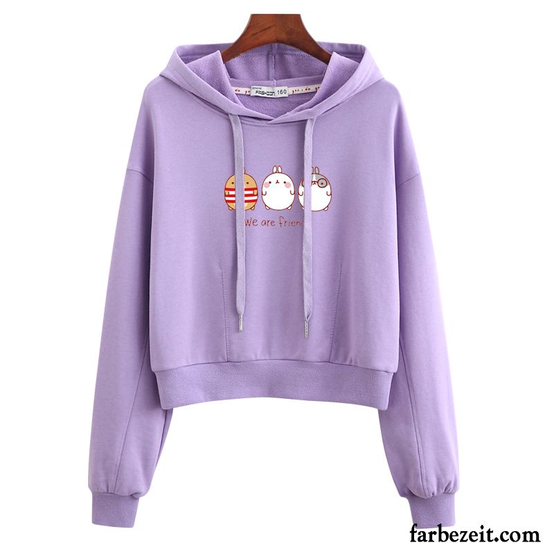 Hoodie Damen Dünn Überzieher Hoodies Mantel Lose Neu Purpur Lila