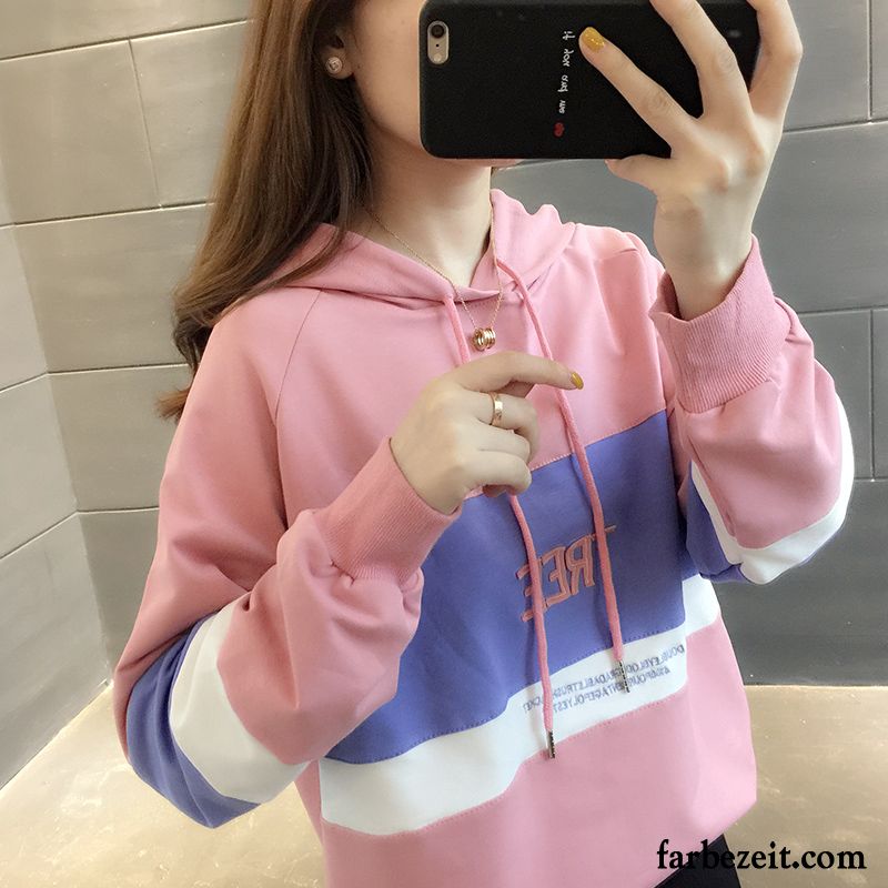 Hoodie Damen Hoodies Lose Dünn Neu Mantel Herbst Weiß