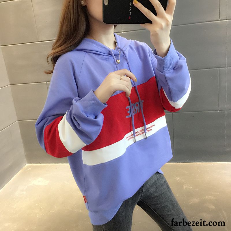 Hoodie Damen Hoodies Lose Dünn Neu Mantel Herbst Weiß