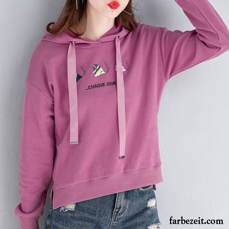 Hoodie Damen Hoodies Mit Kapuze Groß Allgleiches Trend Lose Blau