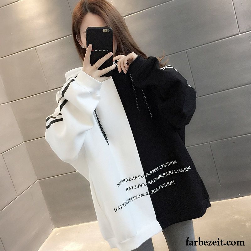 Hoodie Damen Überzieher Hoodies Dünn Herbst Trend Feder Rot