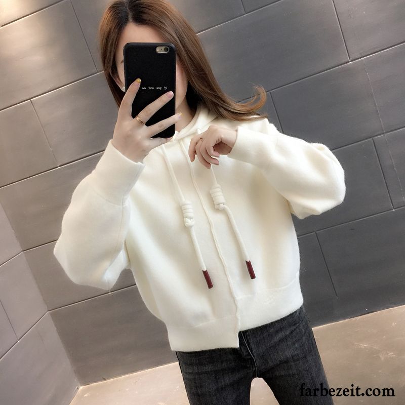 Hoodie Damen Überzieher Mantel Hoodies Trend Freizeit Feder Grün