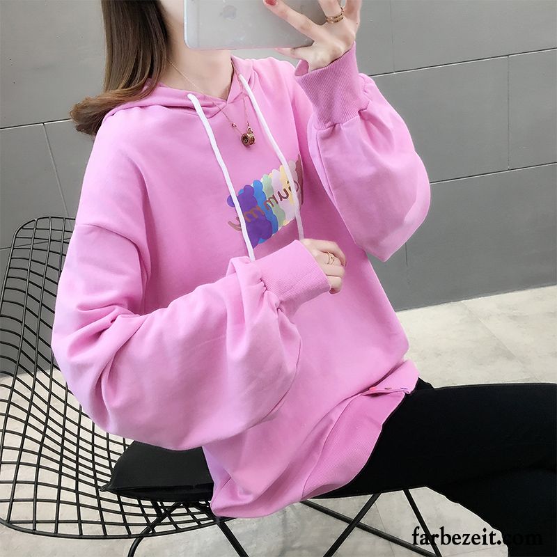 Hoodie Damen Überzieher Mit Kapuze Neu Trend Feder Mantel Weiß