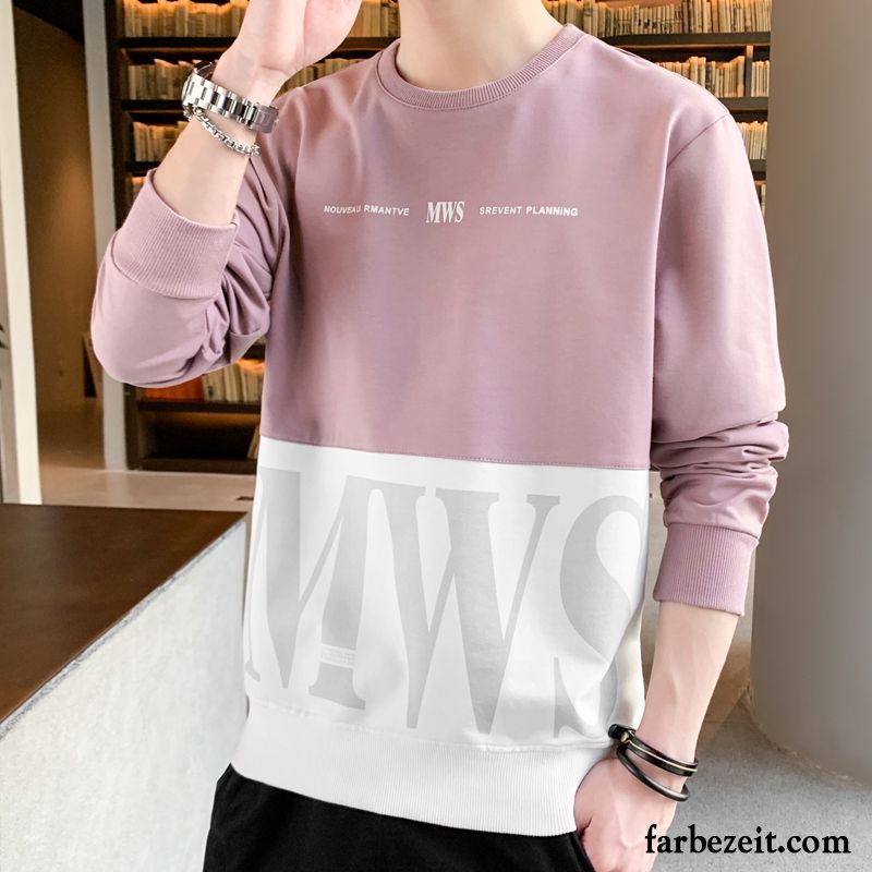 Hoodie Herren Drucken Mantel Lose Neu Feder Trend Rosa