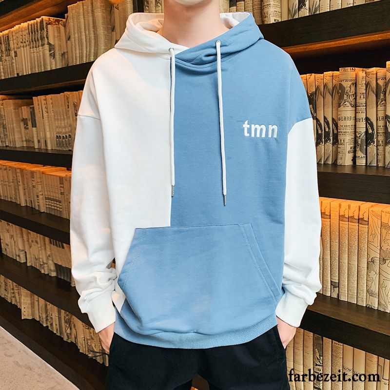 Hoodie Herren Freizeit Lange Ärmel Neu Trend Kleider T-shirts Blau