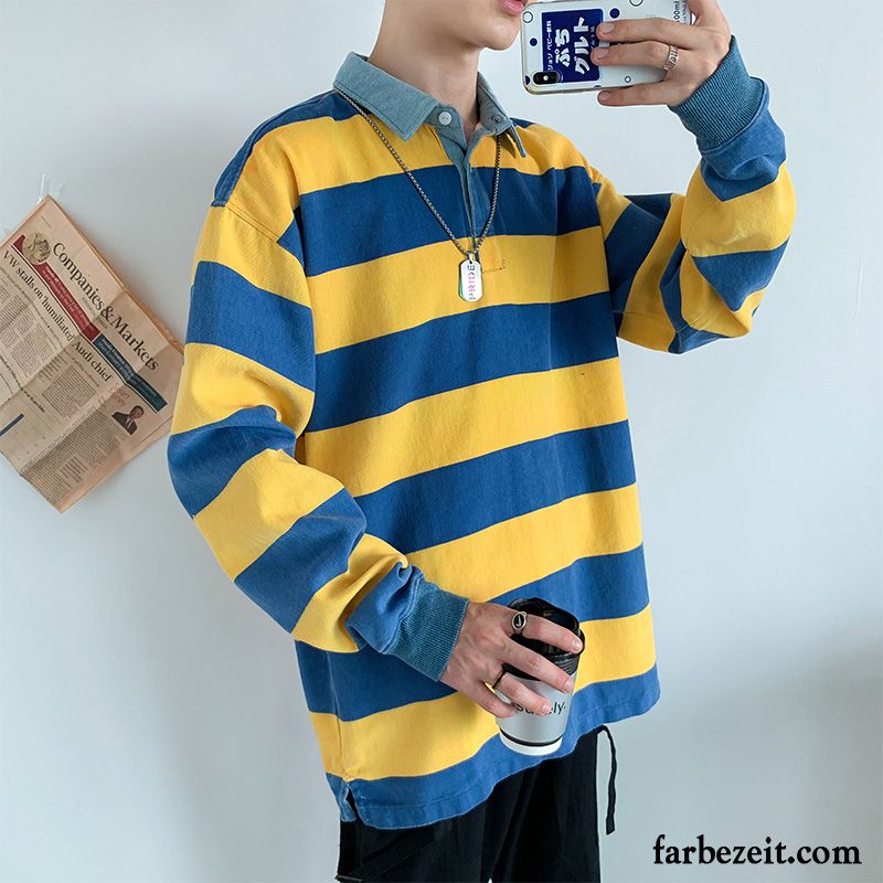 Hoodie Herren Freizeit Schüler Mantel Retro Allgleiches Trend Gelb