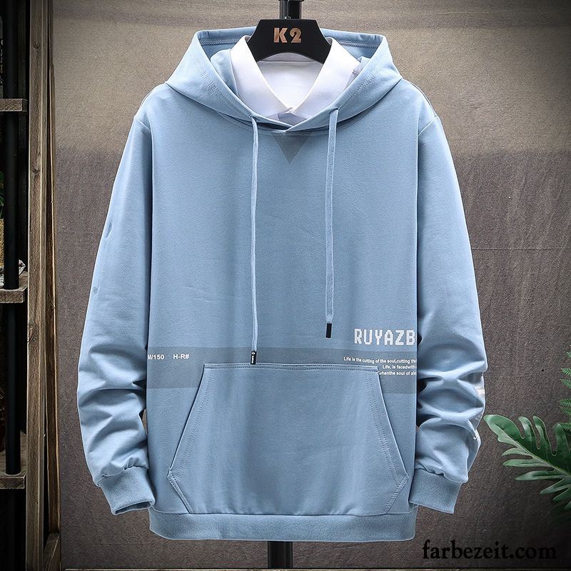 Hoodie Herren Hoodies Feder Überzieher Lose Neu Schüler Weiß