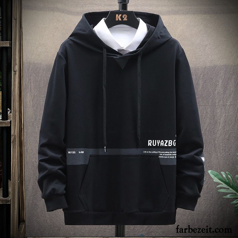 Hoodie Herren Hoodies Feder Überzieher Lose Neu Schüler Weiß