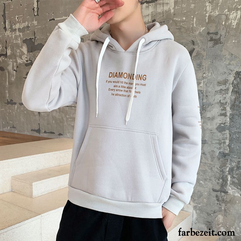 Hoodie Herren Mode Trend Schüler Lange Ärmel Hoodies Neu Weiß