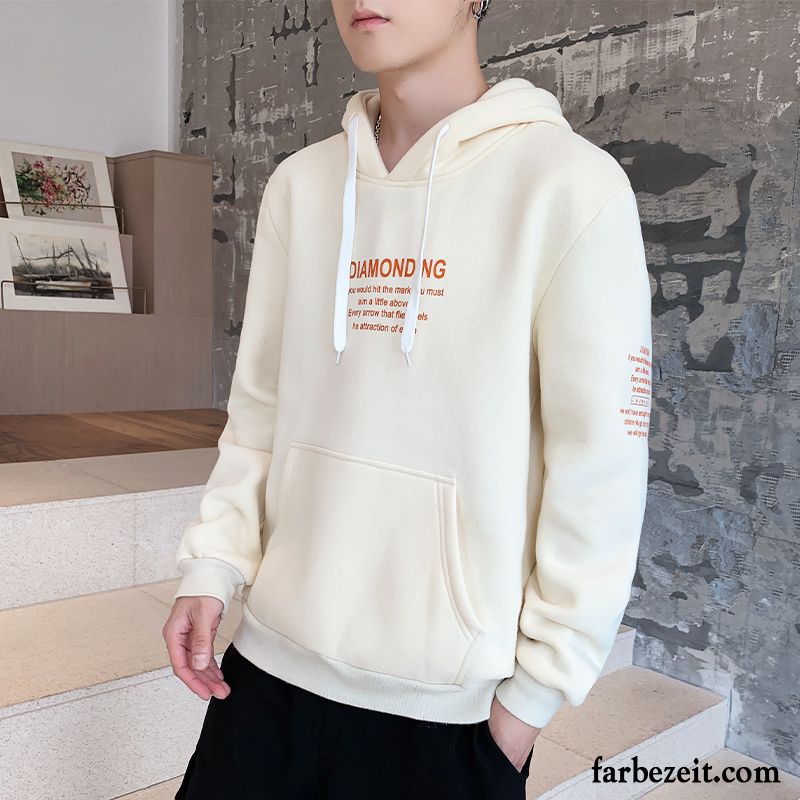 Hoodie Herren Mode Trend Schüler Lange Ärmel Hoodies Neu Weiß