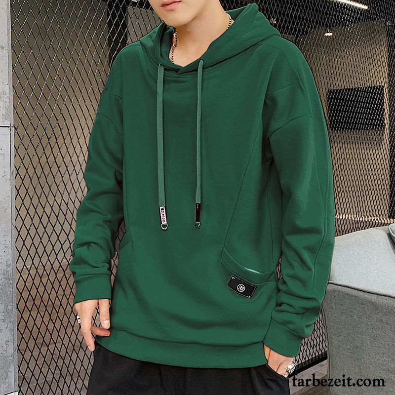 Hoodie Herren Neu Trend Mit Kapuze Feder Unteres Hemd Hoodies Grau