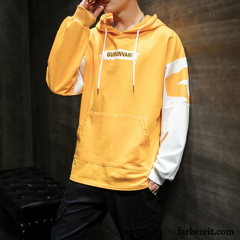 Hoodie Herren Schüler Drucken Lose Hoodies Trend Überzieher Purpur Lila