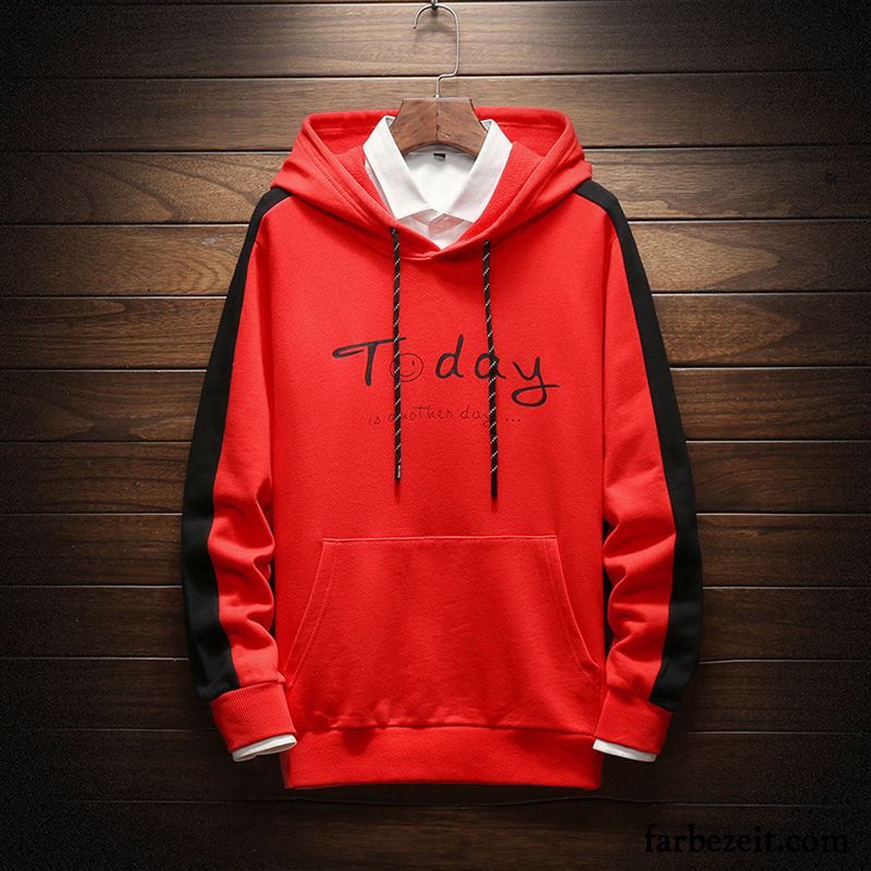 Hoodie Herren Schüler Trend Neu Hoodies Mit Kapuze Spleißen Gelb