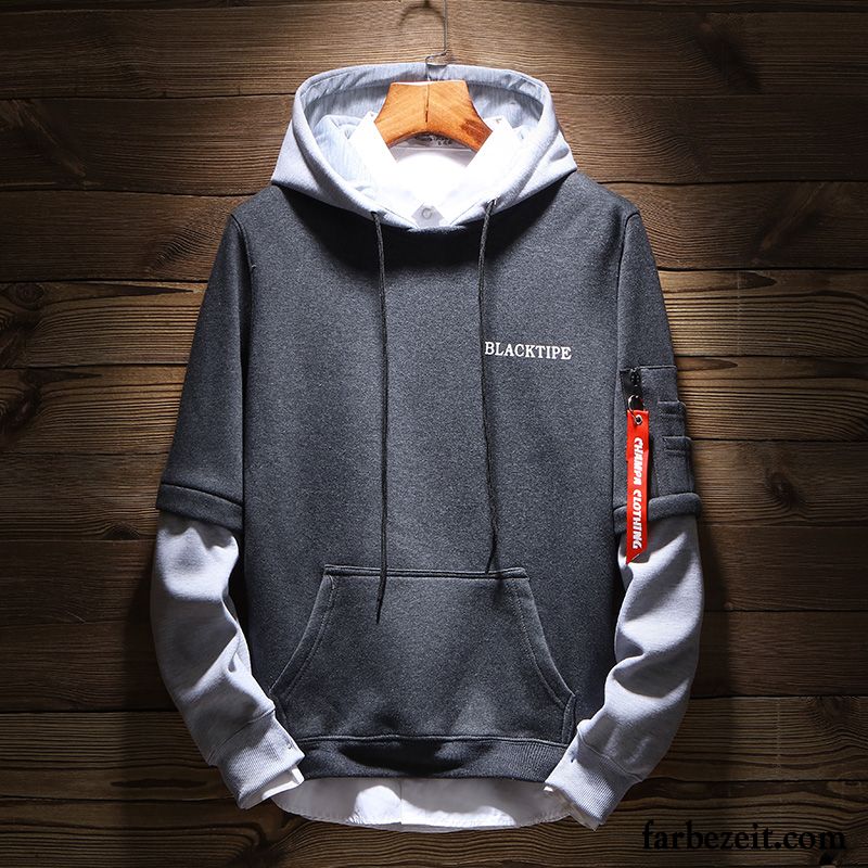 Hoodie Herren Schüler Trend Neu Hoodies Mit Kapuze Spleißen Gelb