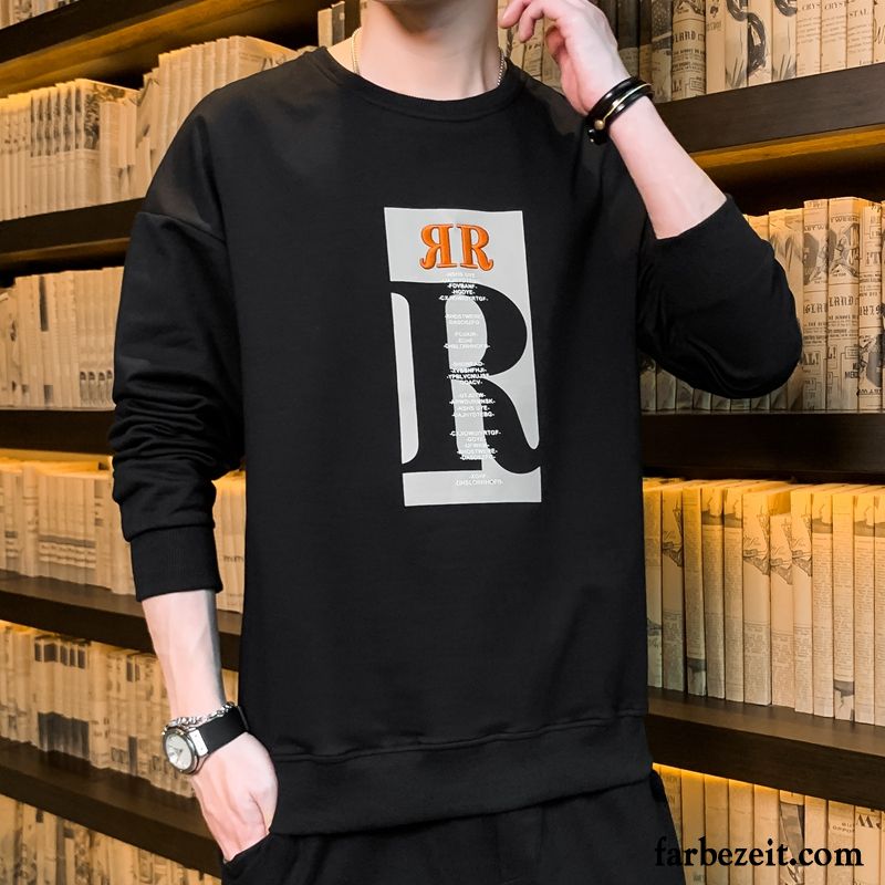 Hoodie Herren Trend Kleider Herbst Hoodies Feder Unteres Hemd Weiß