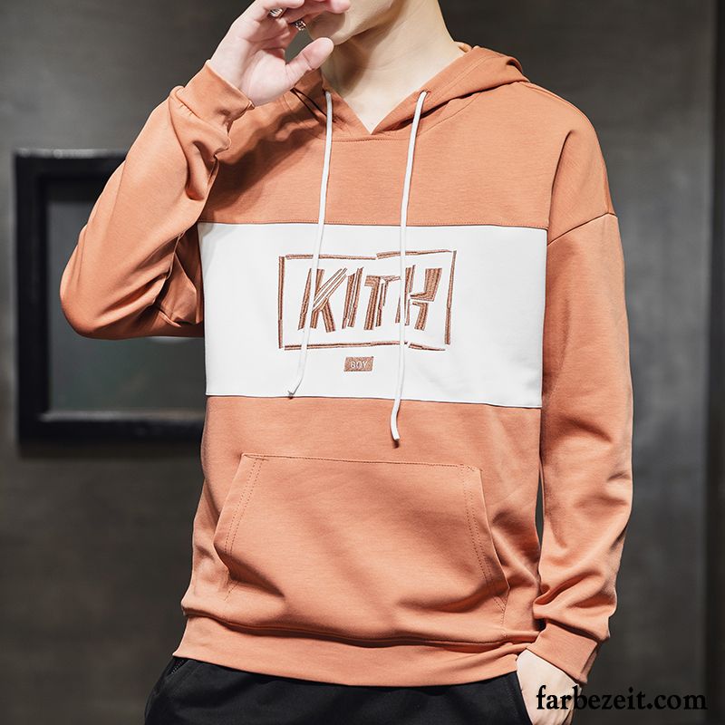 Hoodie Herren Überzieher Mit Kapuze Trend Mantel Lose Hoodies Gelb