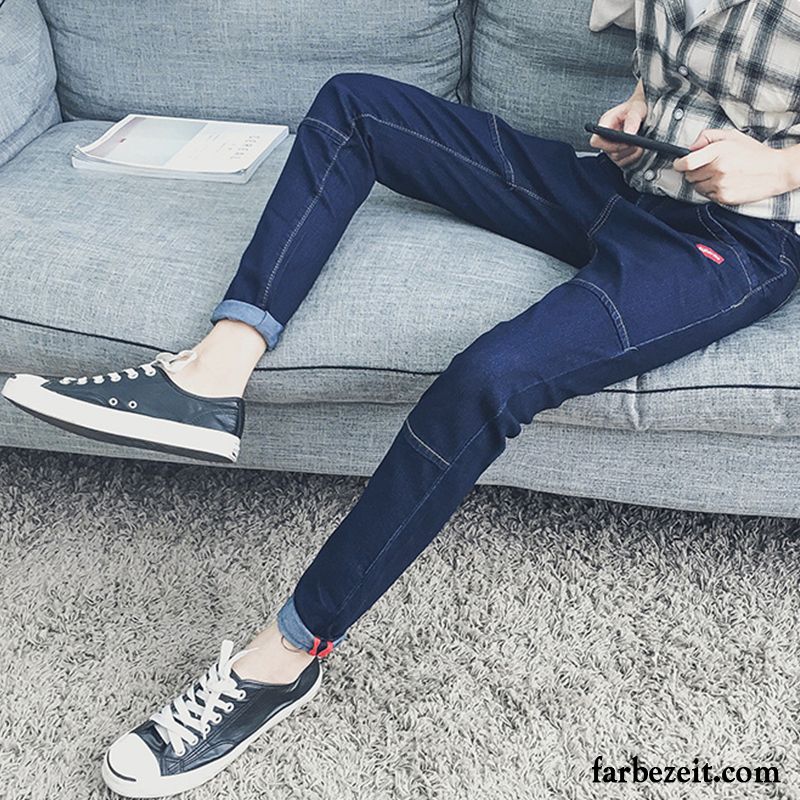 Hose Rissen Herren Herbst Winter Trend Schlank Elastisch Plus Samt Lange Dünn Verdickung Hose Jeans Günstig