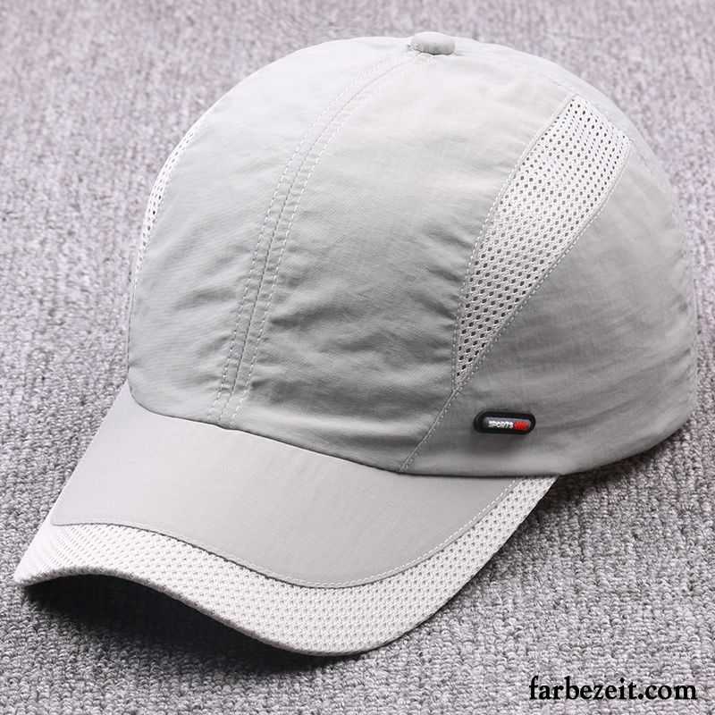 Hüte / Caps Herren Kappe Sommer Outdoor Sonne Sport Schnell Trocknen Weiß Grau