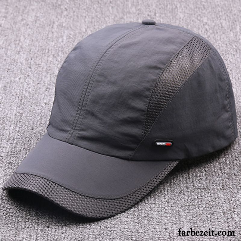 Hüte / Caps Herren Kappe Sommer Outdoor Sonne Sport Schnell Trocknen Weiß Grau