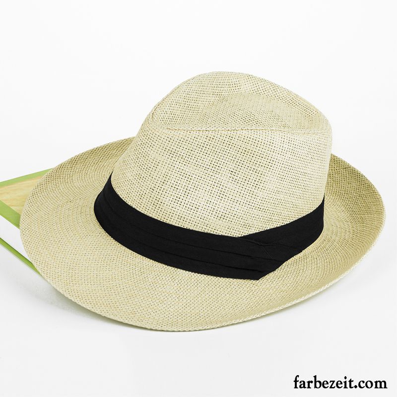 Hüte / Caps Herren Strohhut Outdoor Sommer Sonnenschutz Trend Groß Beige