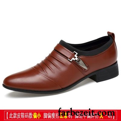 Italienische Leder Schuhe Herren Allgleiches Lederschue Neue Casual Winter Schuhe Feder Trend Billig