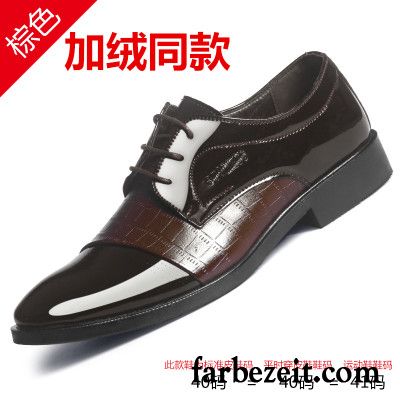 Italienische Leder Schuhe Herren Allgleiches Lederschue Neue Casual Winter Schuhe Feder Trend Billig