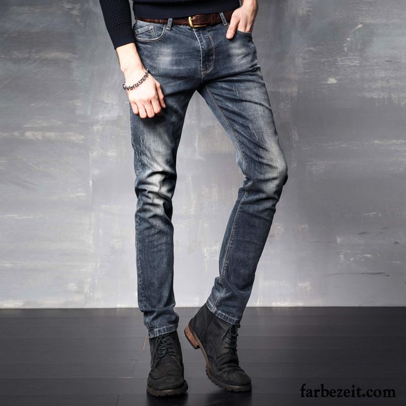 Jeans Herren Lange Jugend Trend Neu Sommer Hose Hellblau