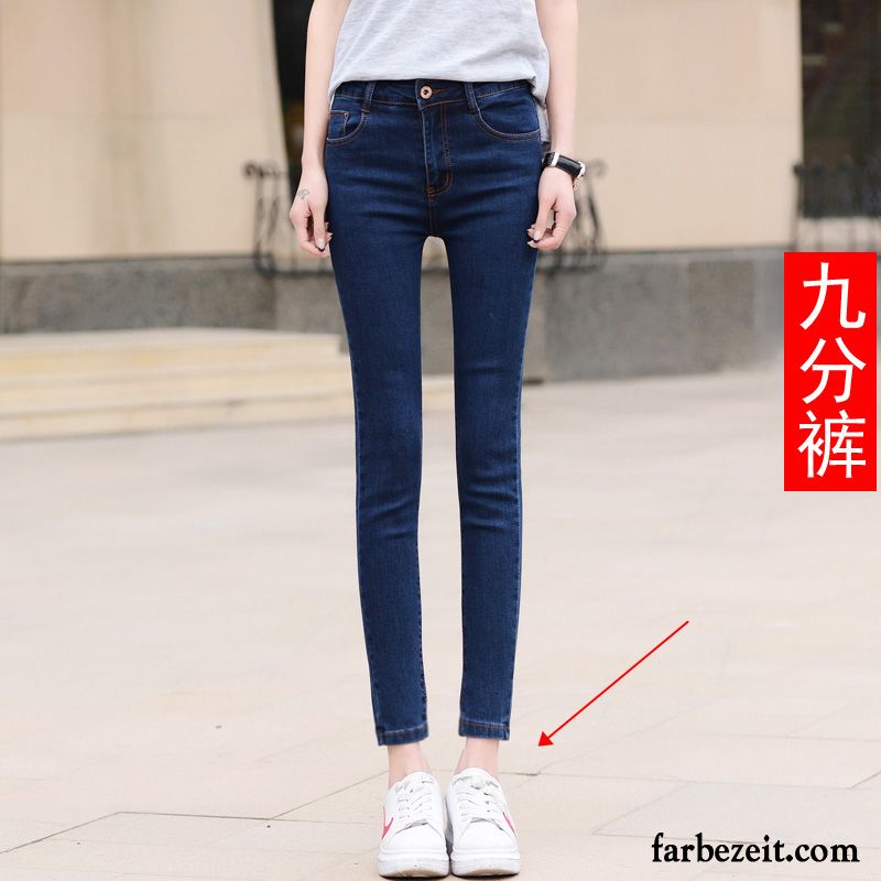 Jeans Hosen Frauen Dünn Damen Winter Hose Weiß Plus Samt Neunte Hose Bleistift Hose Jeans Verdickung Billig