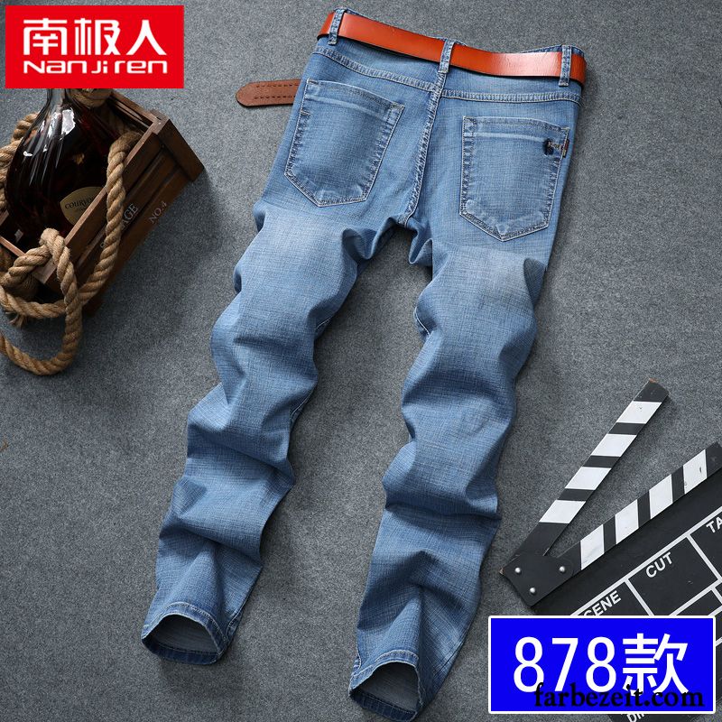 Jeans Leggings Herren Sommer Lange Blau Gerade Feder Trend Jeans Schlank Freizeit Hose Kaufen