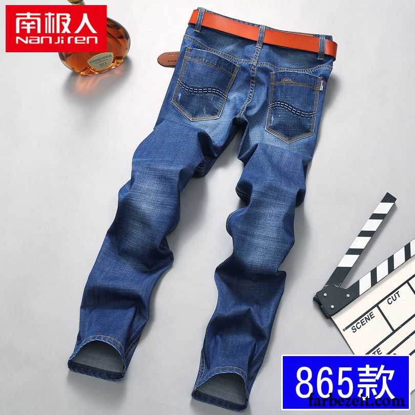 Jeans Leggings Herren Sommer Lange Blau Gerade Feder Trend Jeans Schlank Freizeit Hose Kaufen