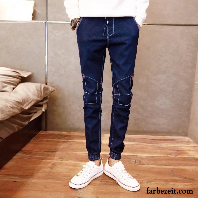 Jeans Männer Slim Fit Harlan Hose Herbst Trend Herren Dünn Neu Jeans Blau Große Größe Paar Kaufen