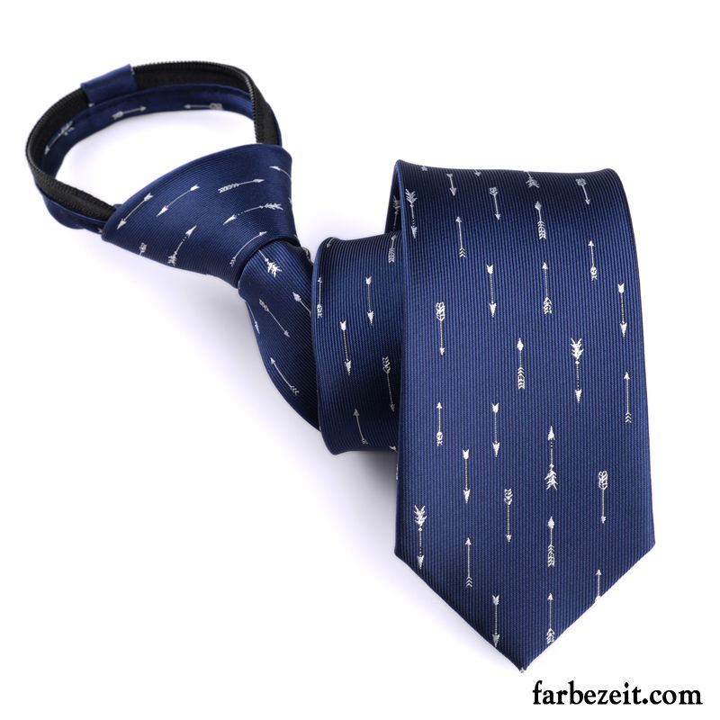 Krawatte Herren 6cm Verheiratet Schmale Beruf Unregelmäßige Muster Dunkelblau Blau