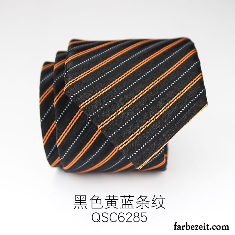 Krawatte Herren 7 Cm Muster Formelle Kleidung Retro Verheiratet Beruf Gelb