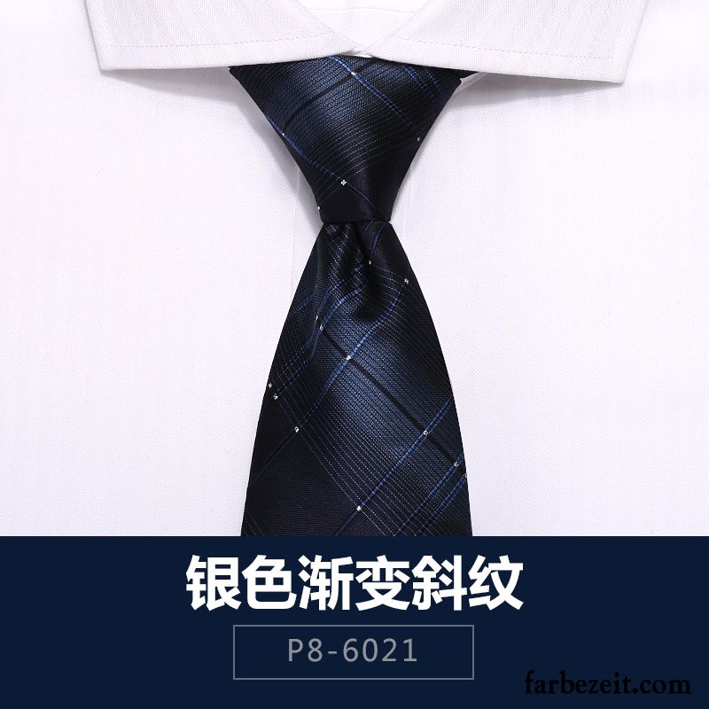 Krawatte Herren England Verheiratet Formelle Kleidung Business Beruf Reißverschluss Blau