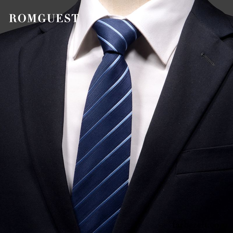 Krawatte Herren Formelle Kleidung Beruf Trend Business Verheiratet Streifen Blau Purpur Lila Weiß Schwarz