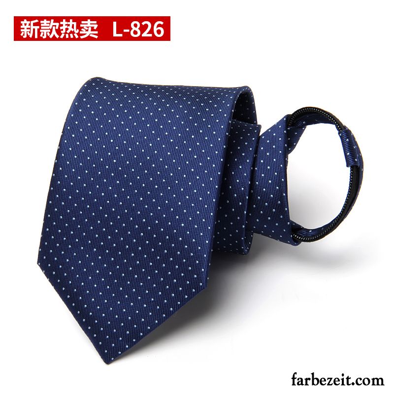 Krawatte Herren Formelle Kleidung Geschenkbox Anzug Beruf Reißverschluss Business Blau Schwarz