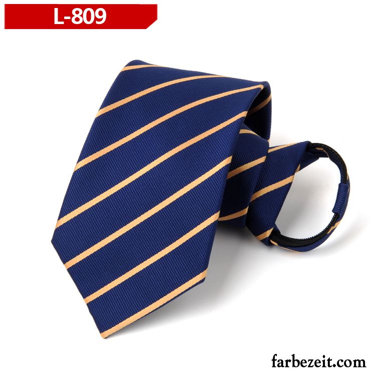 Krawatte Herren Formelle Kleidung Geschenkbox Anzug Beruf Reißverschluss Business Blau Schwarz